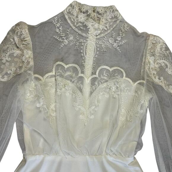 70s vintage prairie dress victorian - Picture 2 of 7